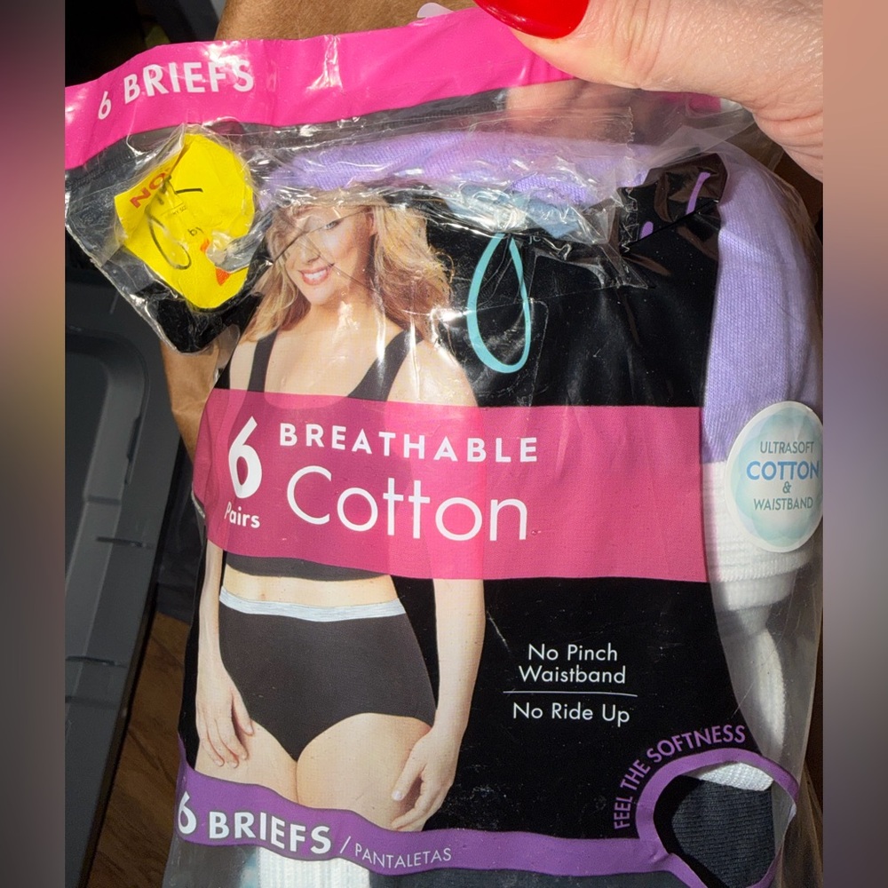 💜 Just My Size Women's Ribbed Cotton Brief Underwear 6-Pack Size:18/20 10 - Picture 4 of 8